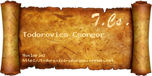 Todorovics Csongor névjegykártya