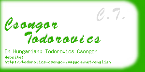 csongor todorovics business card